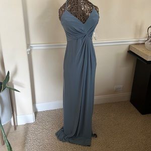 Only worn once bridesmaid slate dress (David’s Bridal)